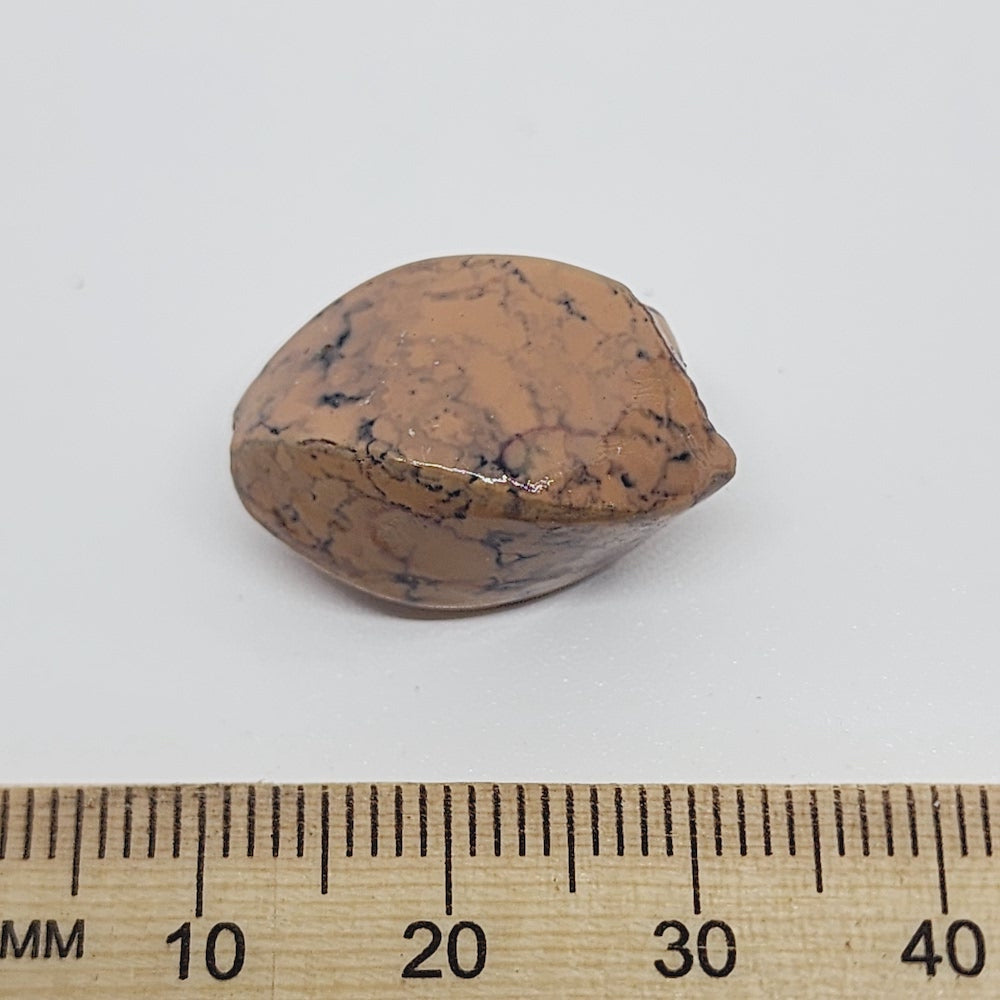 23x16mm Twisted Oval (25) - Light Brown - Pottery Look Lucite Beads - Glossy