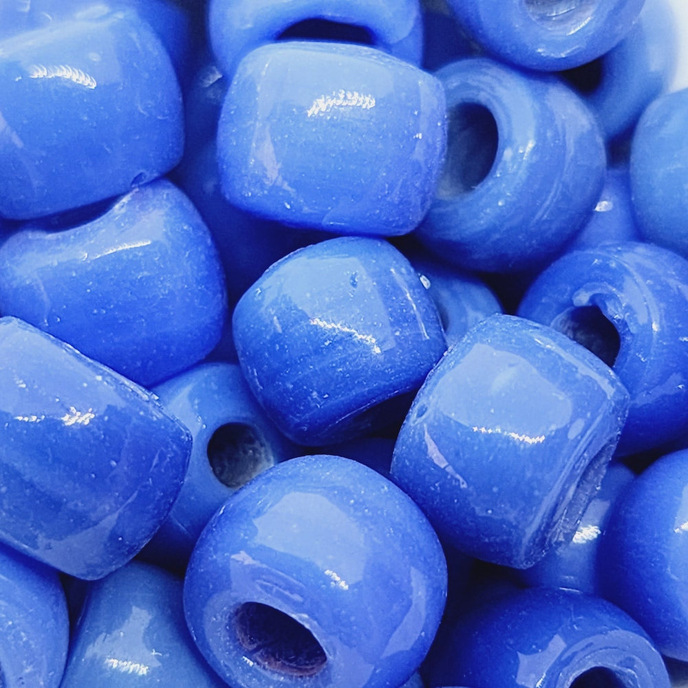 Blue Opaque (100) - Vintage Glass Indian Pony Beads