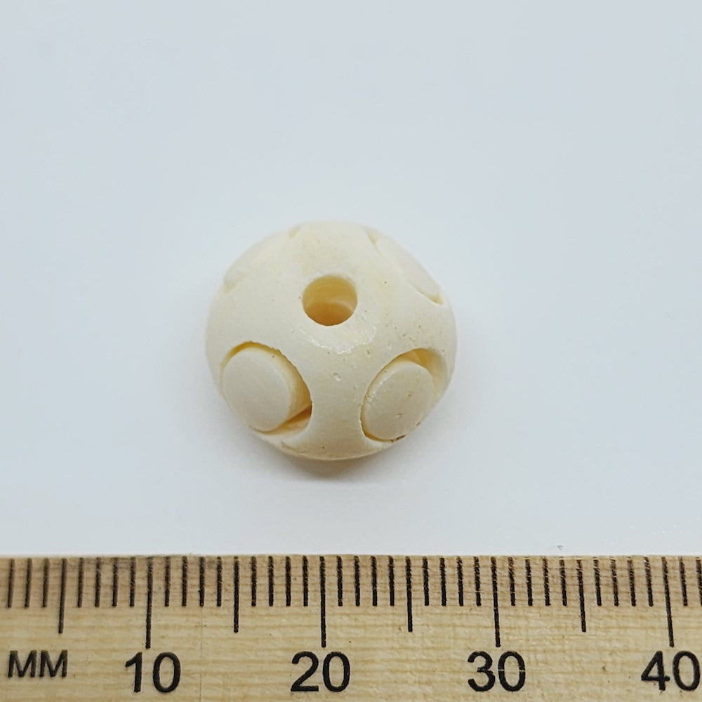 12x15mm Rondelle (10) - Vintage Bone Beads