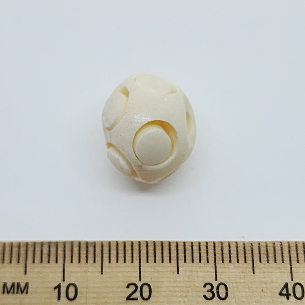 12x15mm Rondelle (10) - Vintage Bone Beads