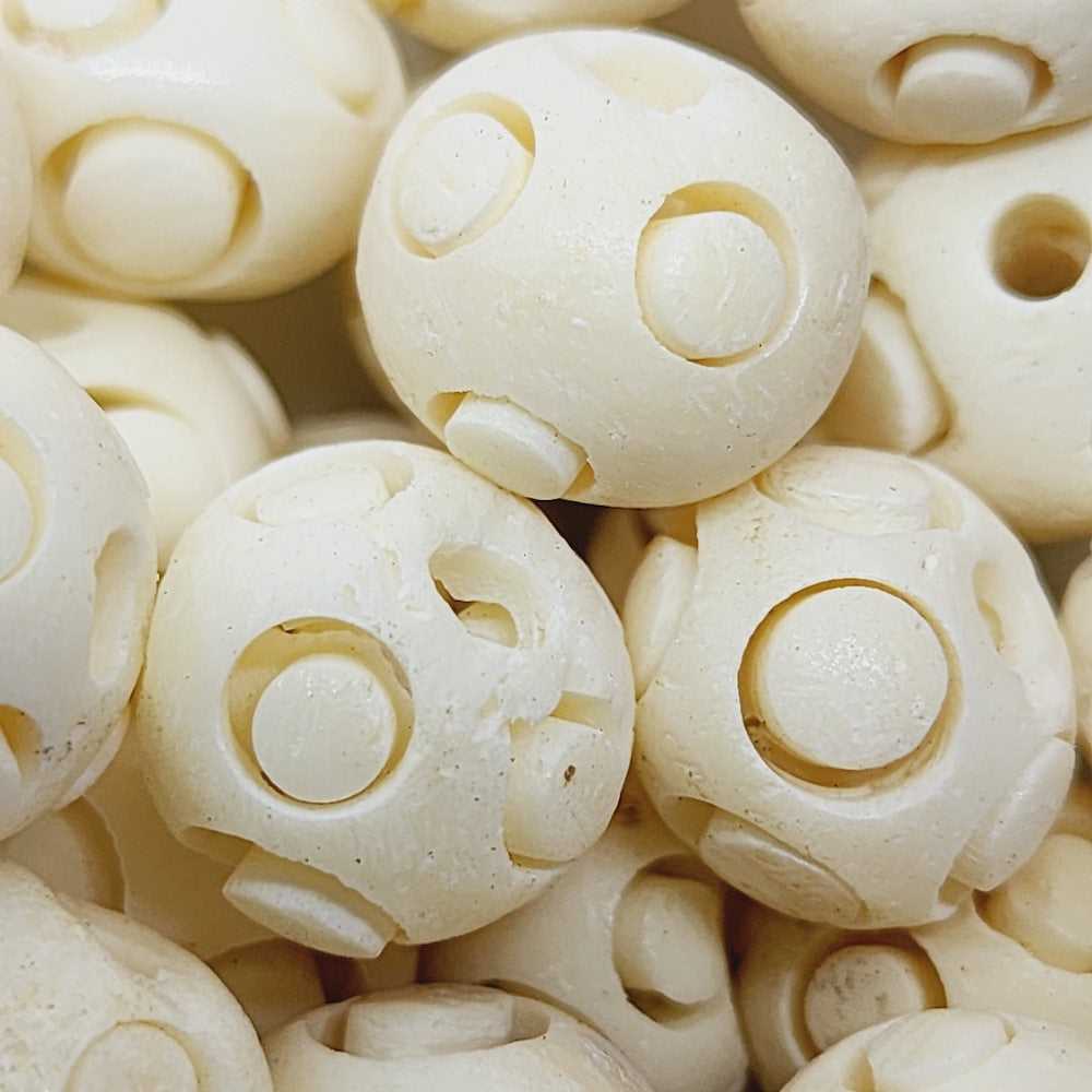 12x15mm Rondelle (10) - Vintage Bone Beads