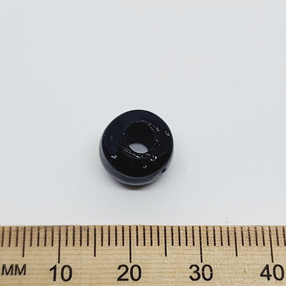 Black Opaque (100) - Vintage Glass Indian Pony Beads