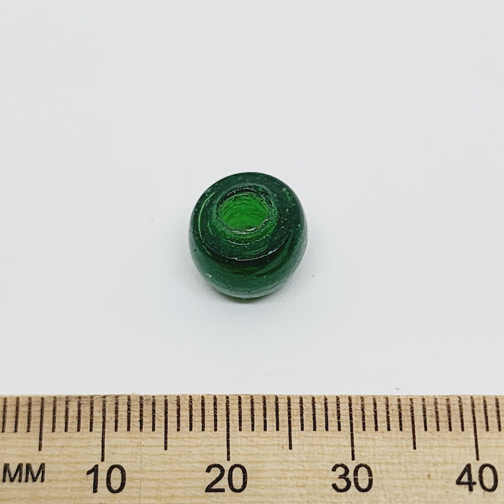 Green Transparent (100) - Vintage Glass Indian Pony Beads