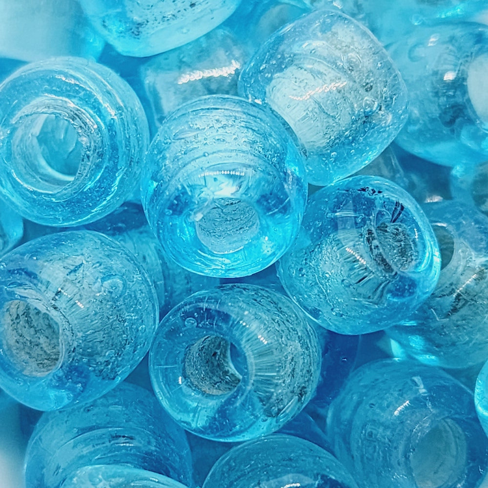 Aqua Transparent (100) - Vintage Glass Indian Pony Beads