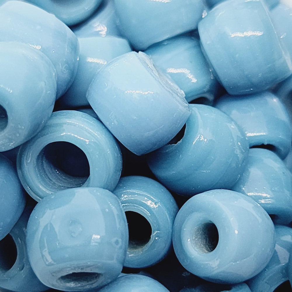 Light Blue Opaque (100) - Vintage Glass Indian Pony Beads