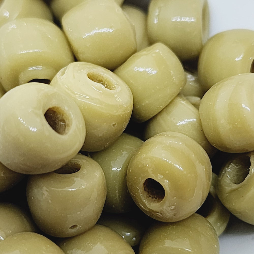 Beige Opaque (100) - Vintage Glass Indian Pony Beads