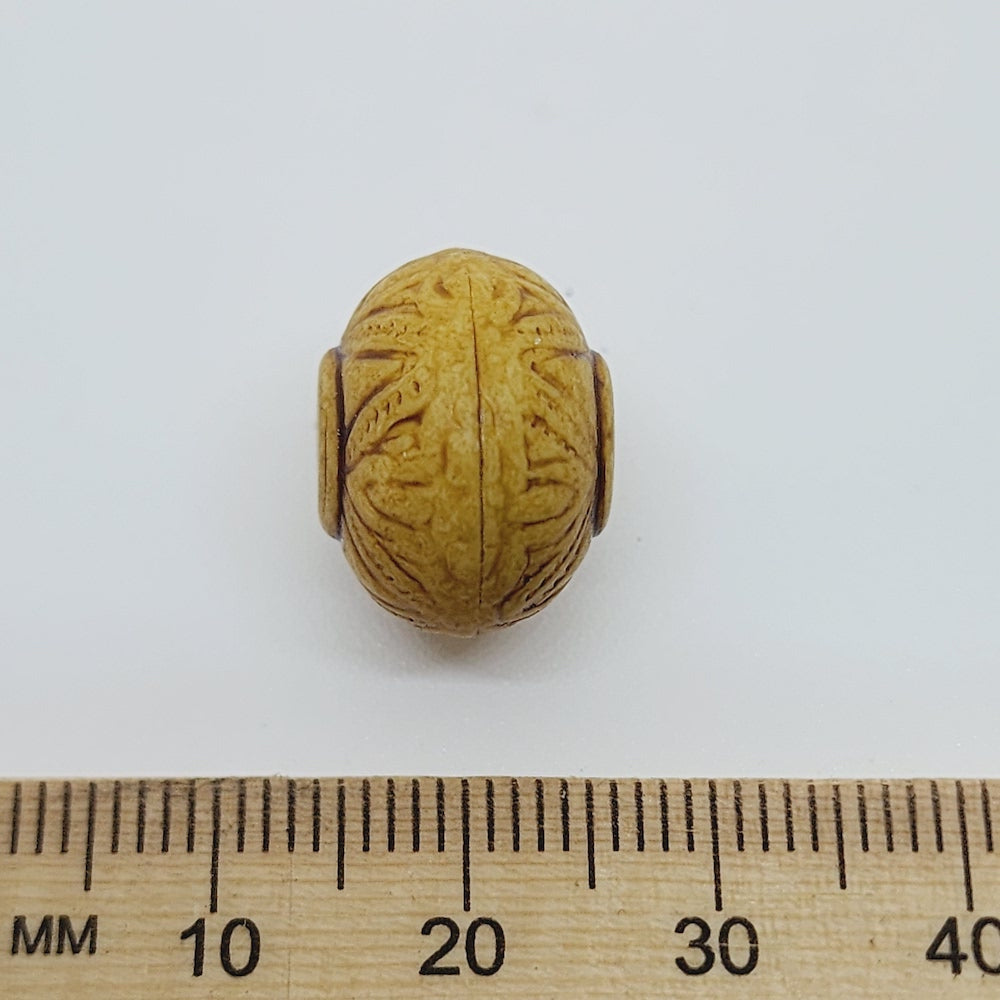 12x16mm Rondelle (10) - Tan - Vintage Lucite Beads