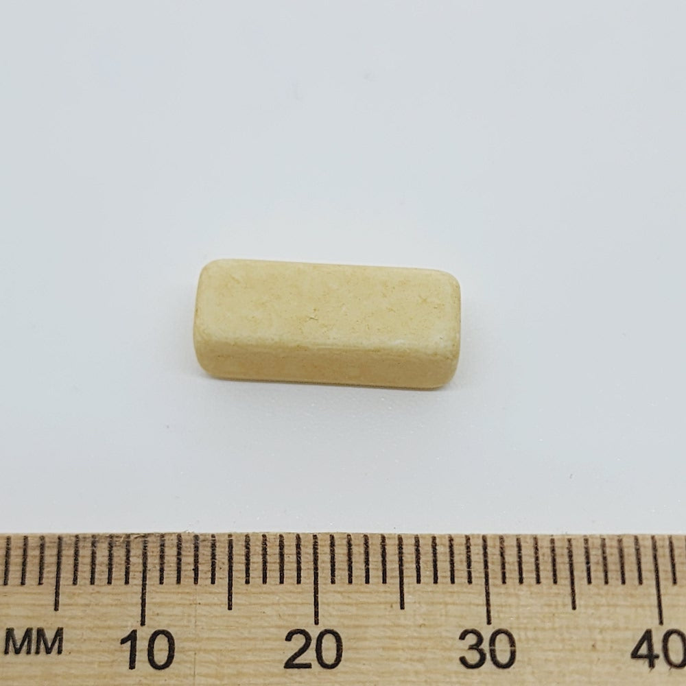17x6.5mm Rectangle Tube (25) - Cream - Vintage Lucite Beads