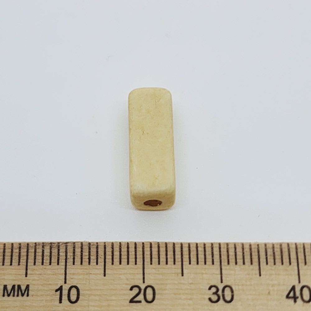 17x6.5mm Rectangle Tube (25) - Cream - Vintage Lucite Beads