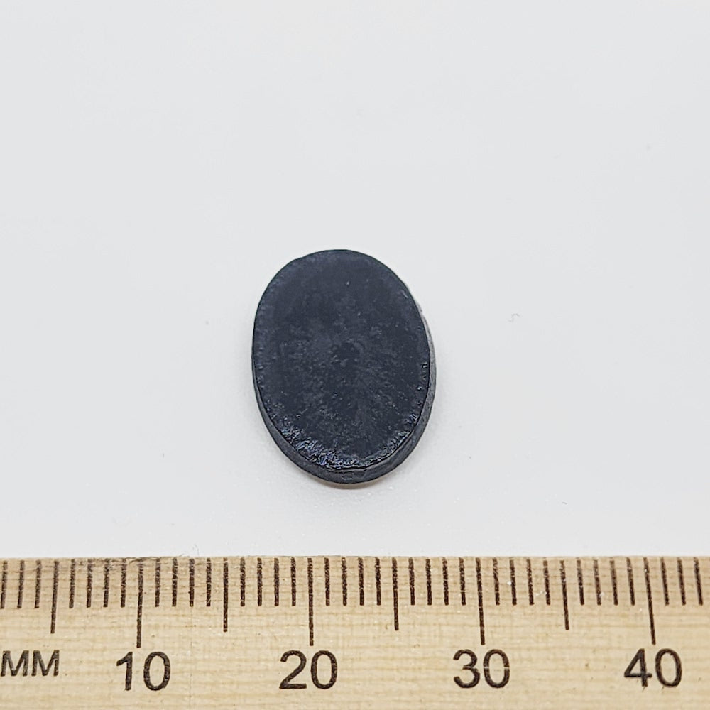 16x12mm Oval (1) - Facing Left - Black & Ivory - Vintage Cameo