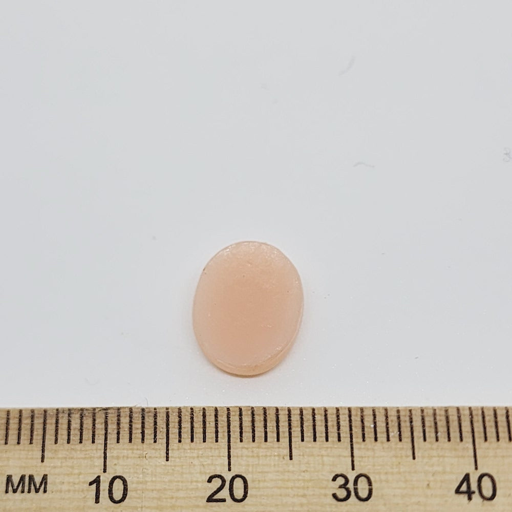 12x10mm Cameo (1) - Facing Left - Peach & Ivory - Vintage Cameo