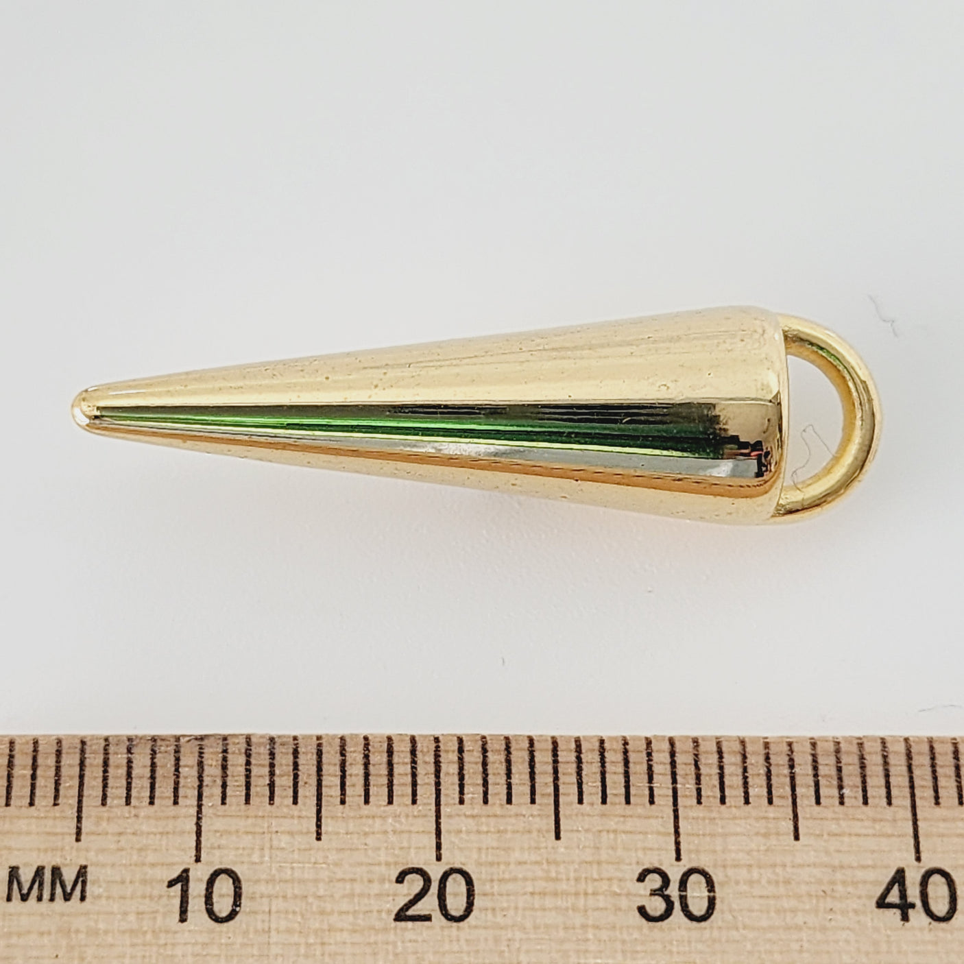 35mm Long Pendulum (10) - Gold - Vintage Metalised Pendant