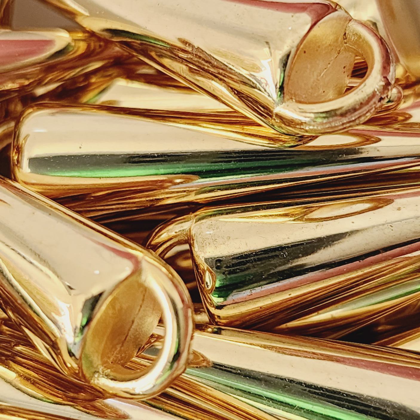 35mm Long Pendulum (10) - Gold - Vintage Metalised Pendant