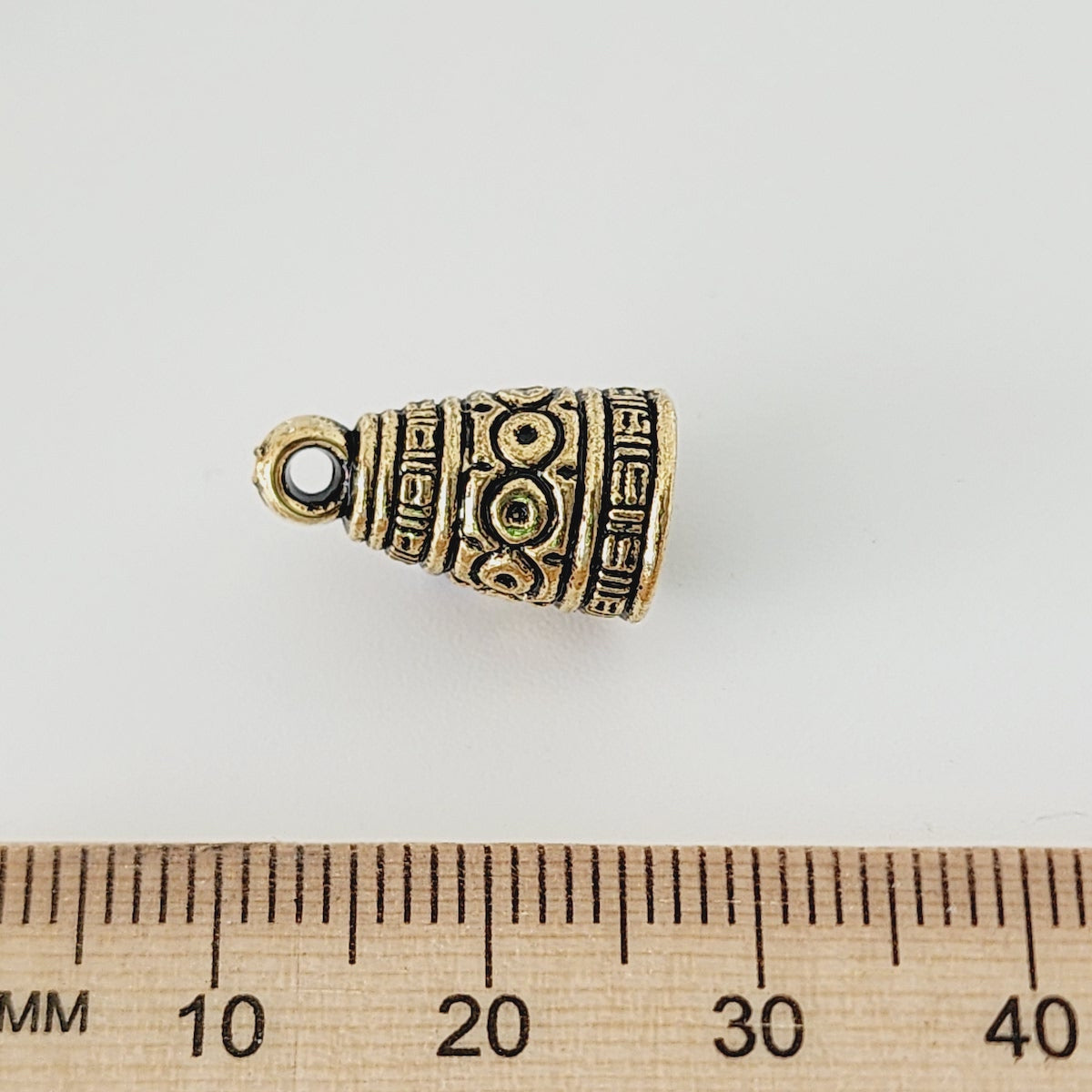 14x10mm Pendant Cap (25) - Antique Gold - Vintage Metalised Charms