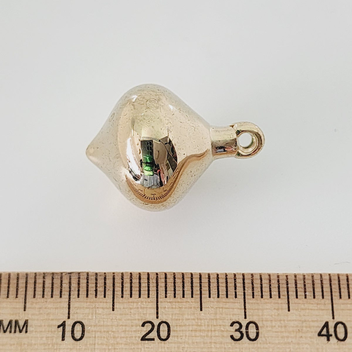 20x14mm Pointed Sphere Pendulum (10) - Gold - Vintage Metalised Pendants