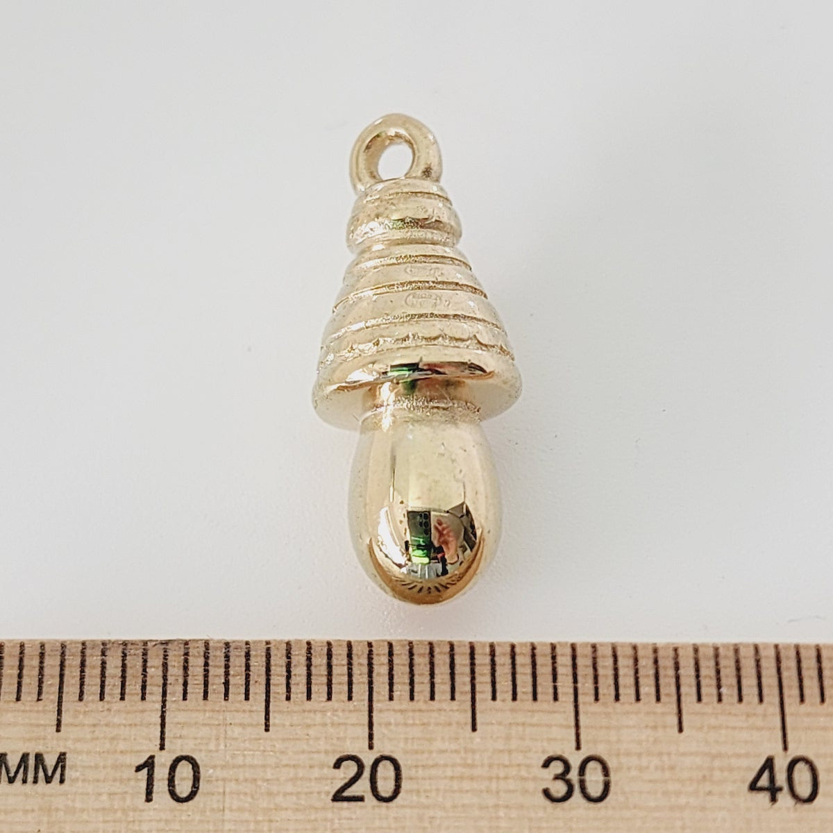 25x10mm Indian Style Bell (10) - Gold - Vintage Metalised Pendants