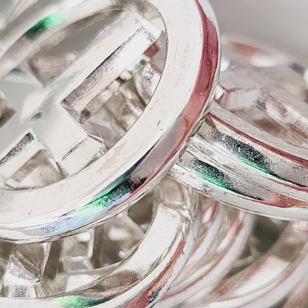 34x30mm Ringed Cross (10) - Silver - Vintage Metalised Pendants