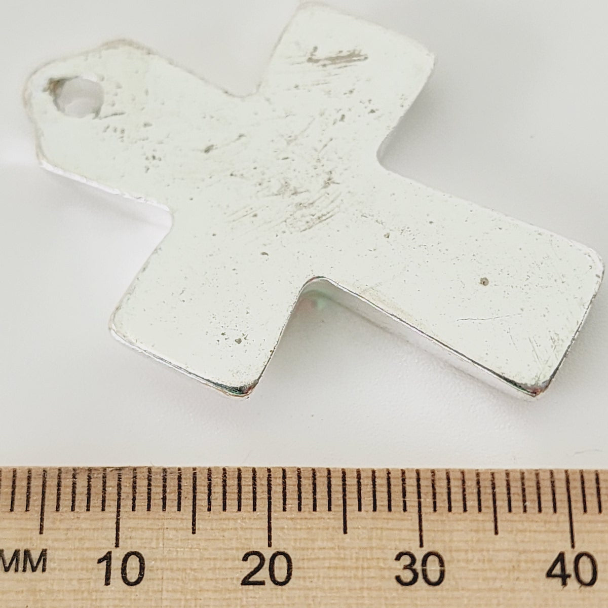 45x31mm Tribal Cross (10) - Silver - Vintage Metalised Pendants