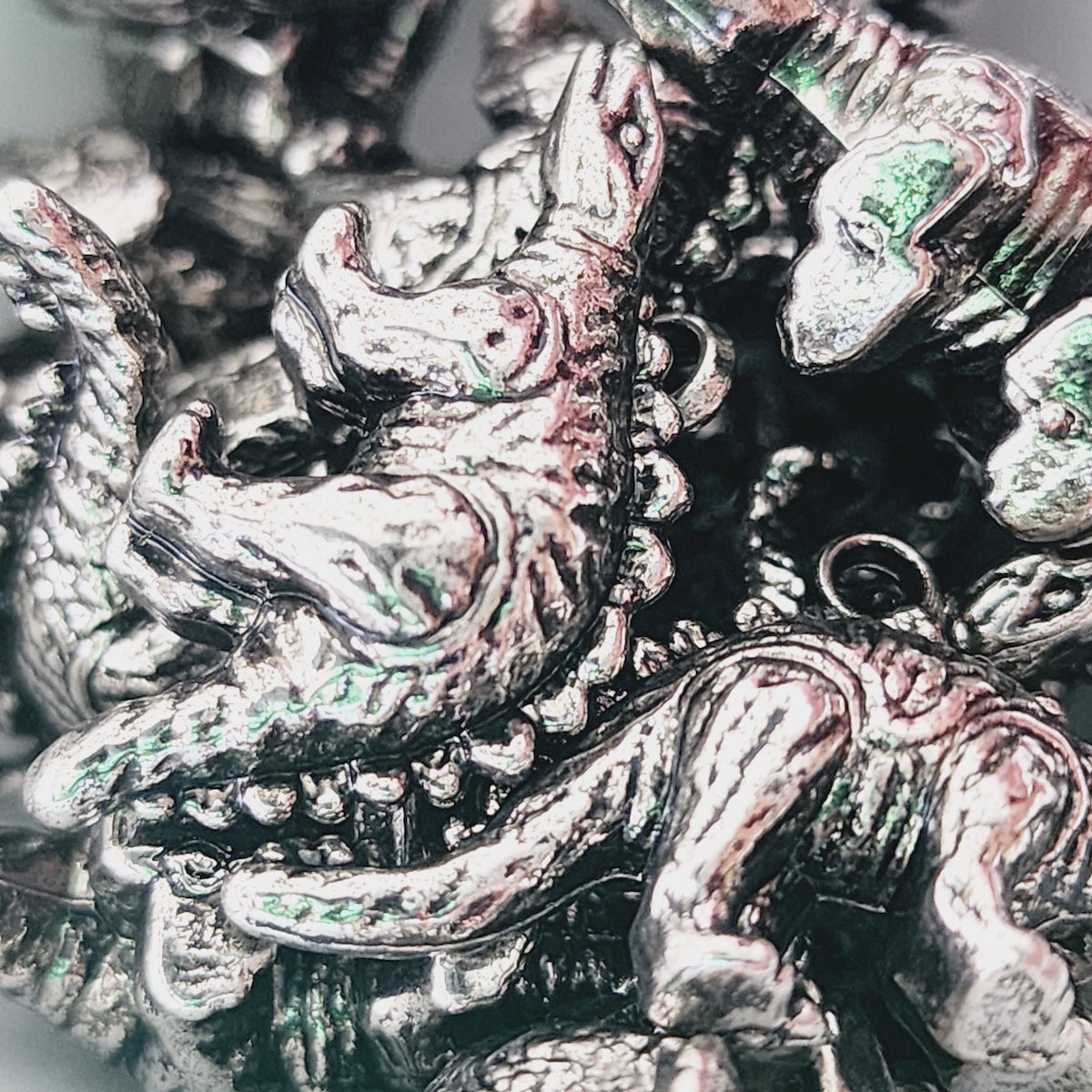 Dinosaur (25) - Antique Silver - Vintage Metalised Charms