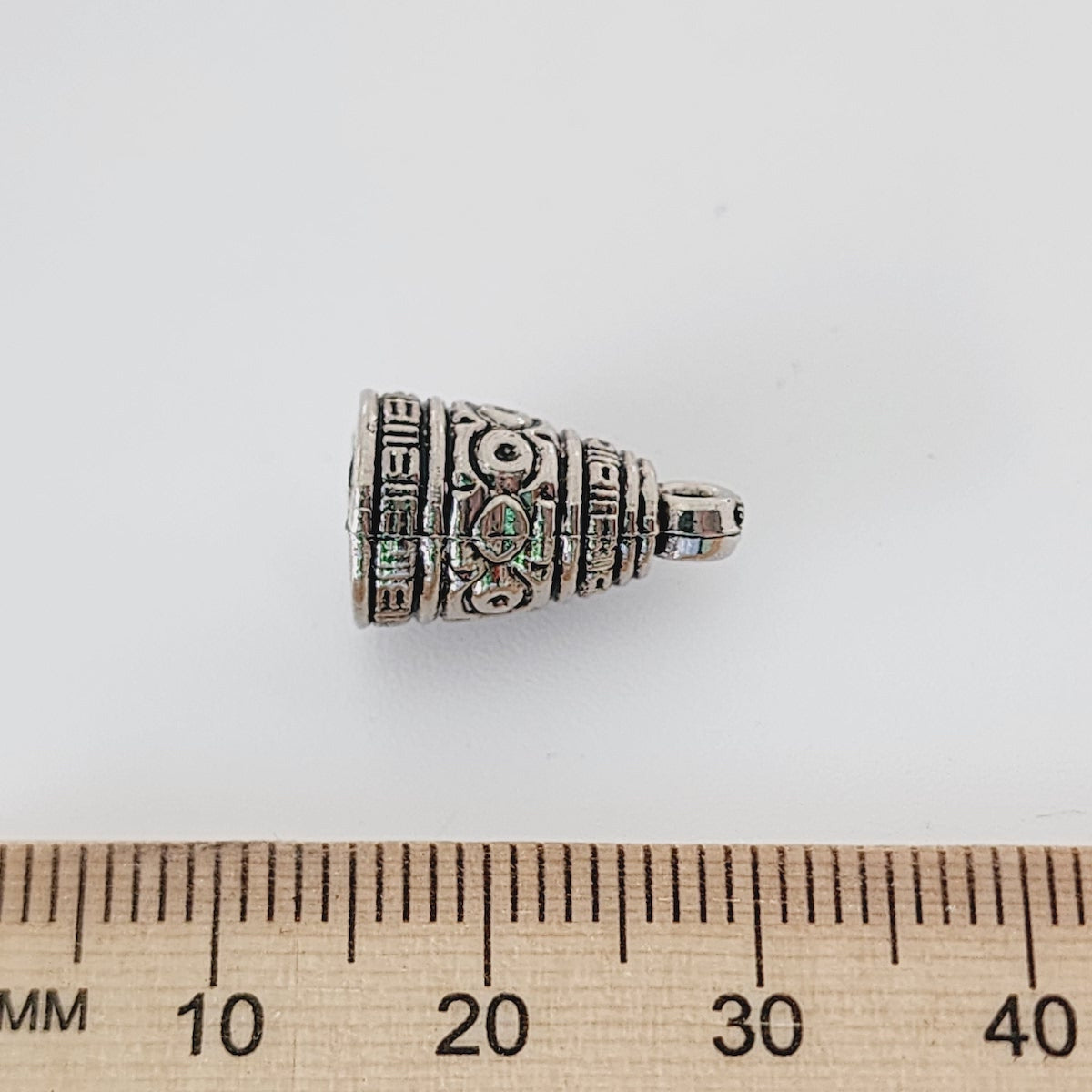 14x10mm Pendant Cap (25) - Antique Silver - Vintage Metalised Charms