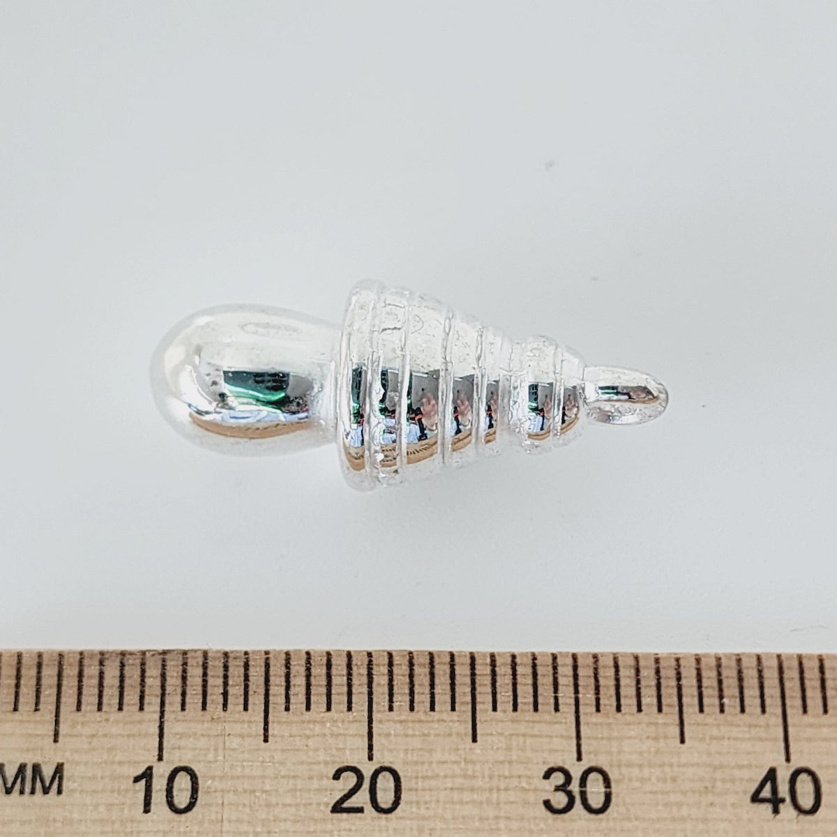 25x10mm Indian Style Bell (10) - Silver - Vintage Metalised Pendants