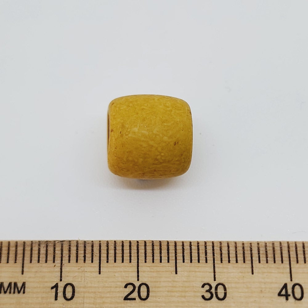 12mm Tube (25) - Matte Tan - Vintage Lucite Beads