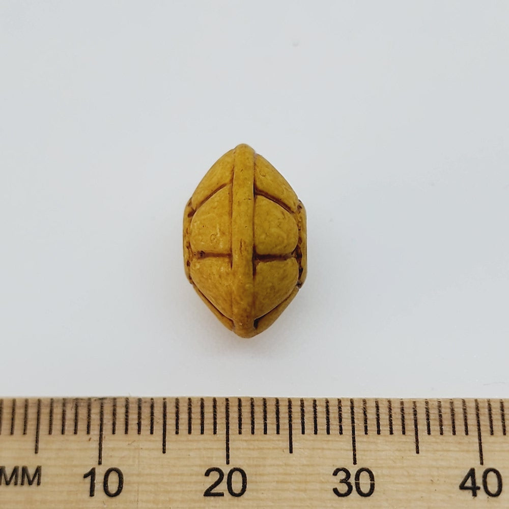 10x16mm Rondelle (10) - Matte Tan - Vintage Lucite Beads