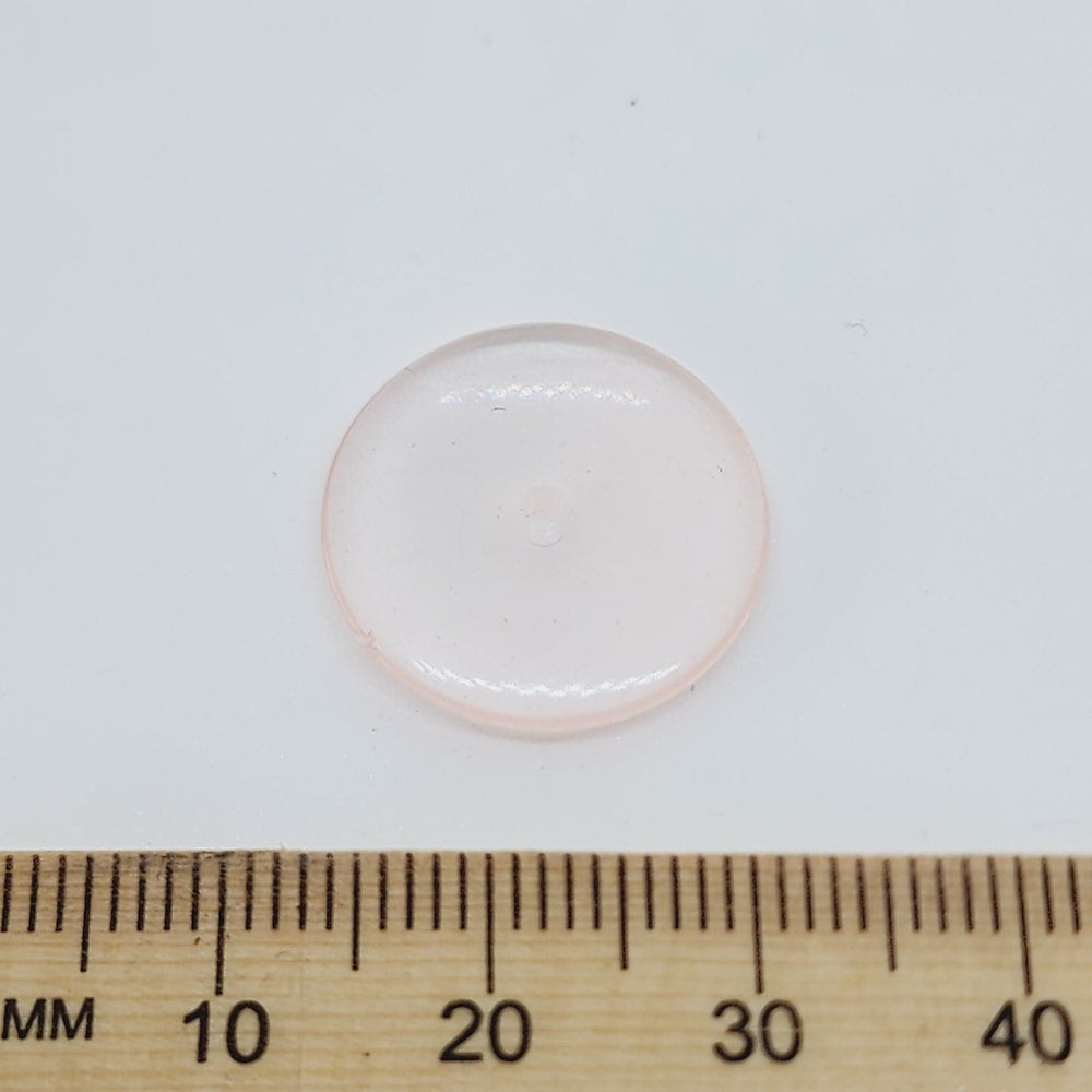 4x18mm Spacer Disc (25) - Light Peach Transparent - Vintage Acrylic Beads