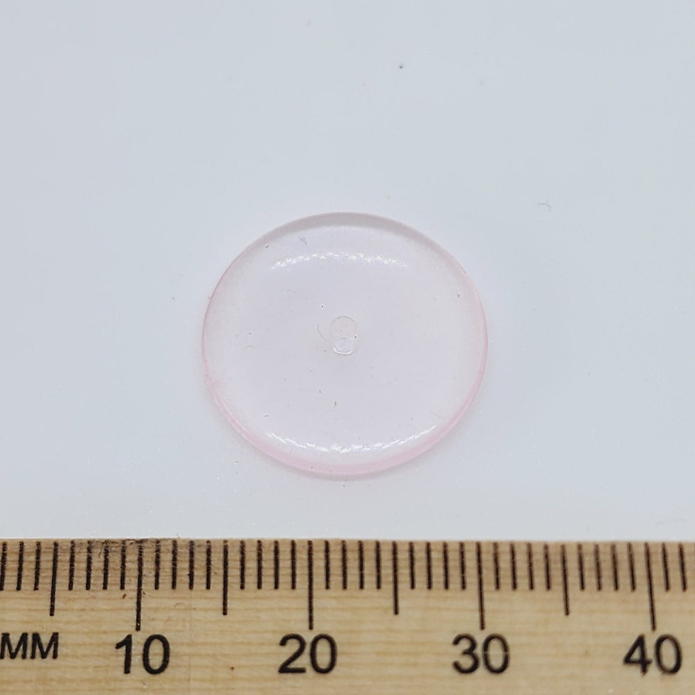 4x18mm Spacer Disc (25) - Light Pink Transparent - Vintage Acrylic Beads