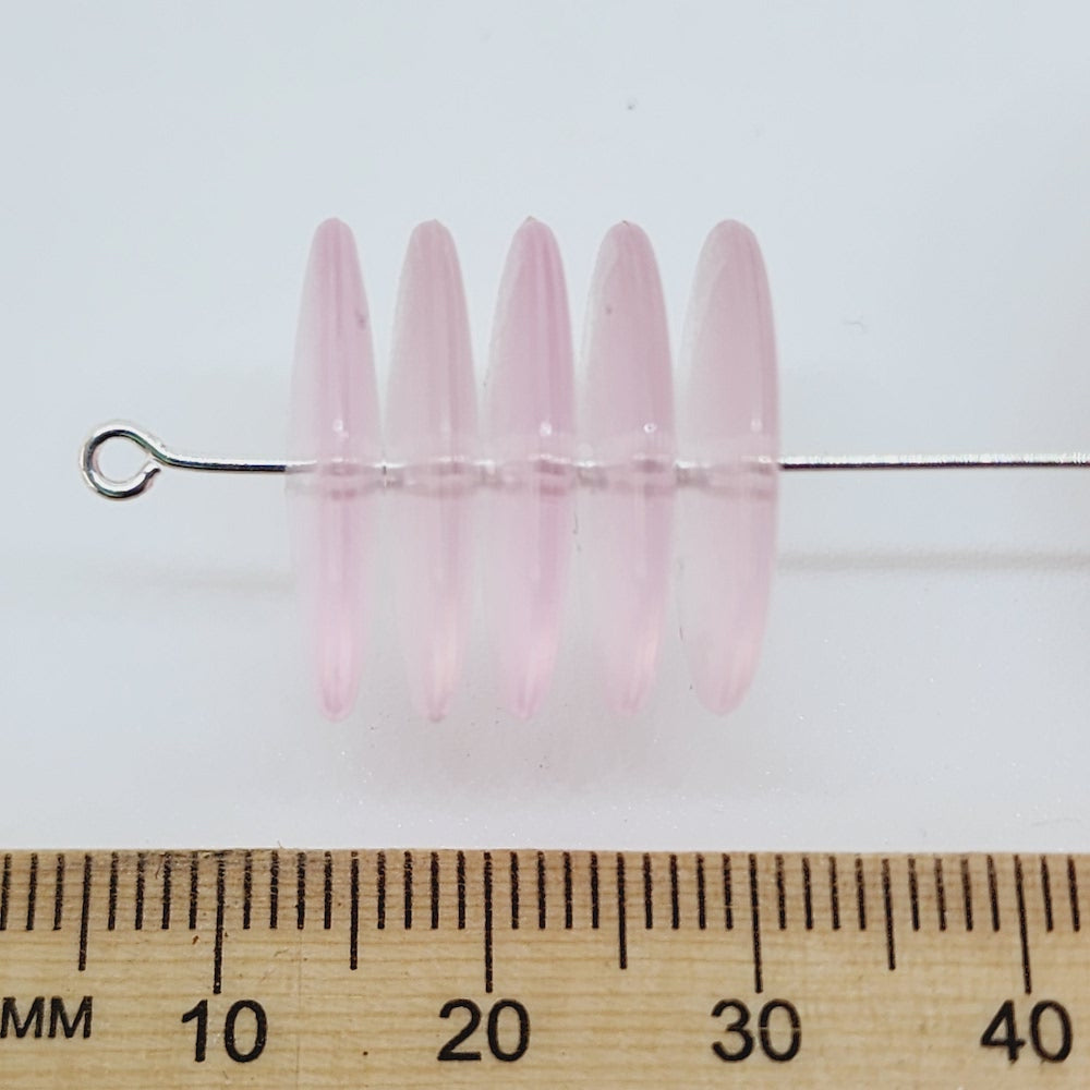 4x18mm Spacer Disc (25) - Light Pink Transparent - Vintage Acrylic Beads