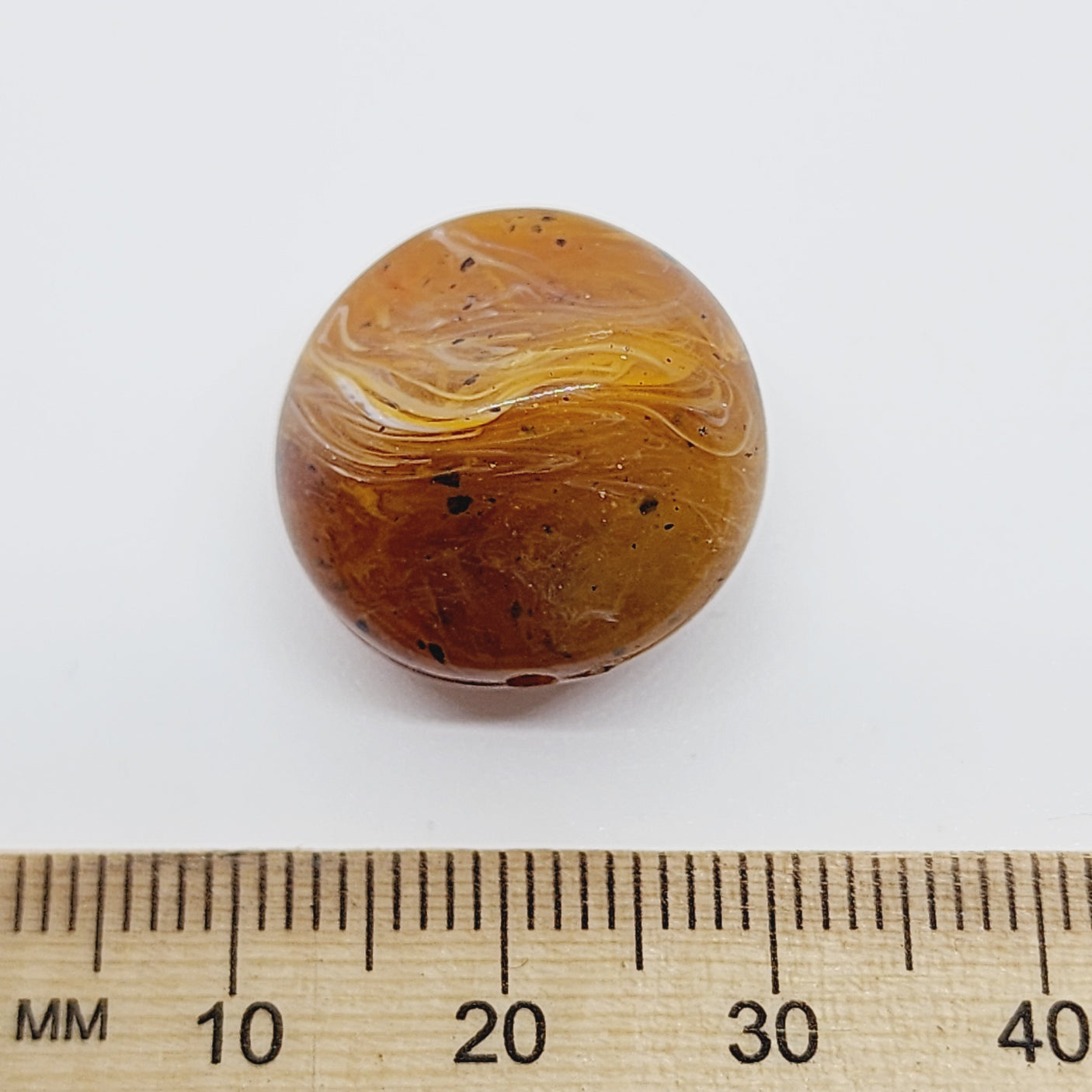 18mm Nugget (10) - Toffee - Vintage Lucite Beads