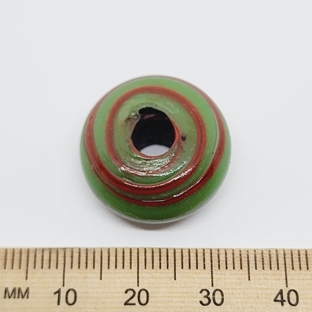 9x18mm Wheel (5) - Multi Colours - Glass Vintage Replica Trade Beads