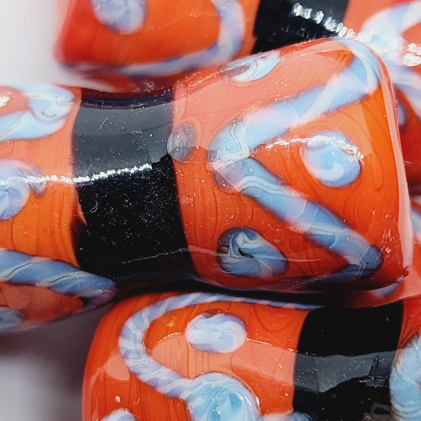 36~40mm Spool (1) - Red Opaque - Glass Vintage Replica Trade Beads