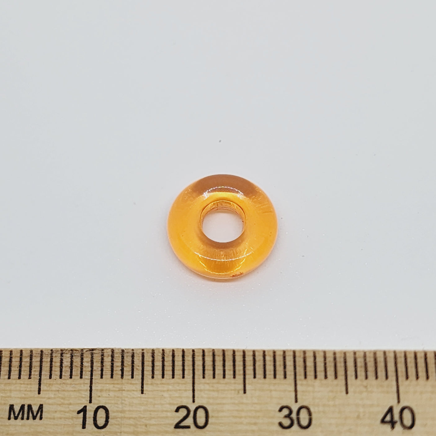 4x12mm Donut (50) - Transparent Orange - Vintage Lucite Beads