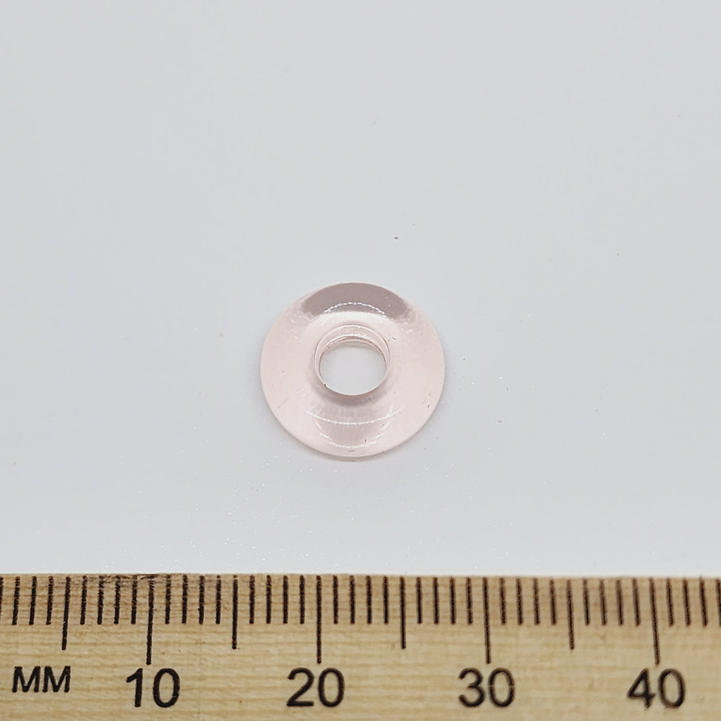 4x12mm Donut (50) - Transparent Light Pink - Vintage Lucite Beads