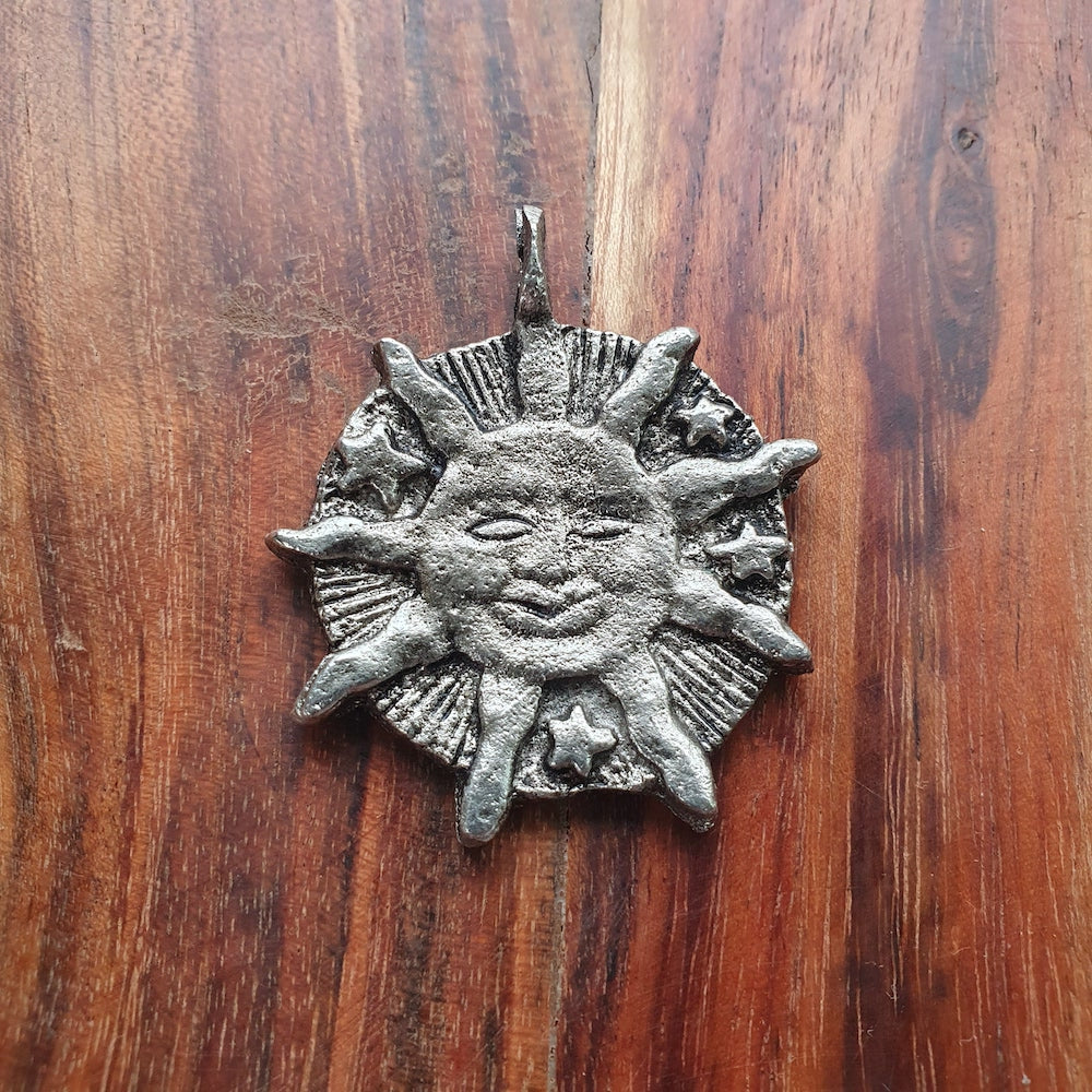 50mm Celestial Medallion - Antique Silver