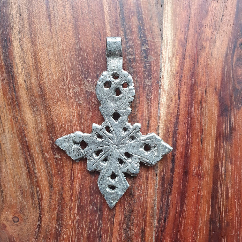 65mm Coptic Cross - Antique Silver