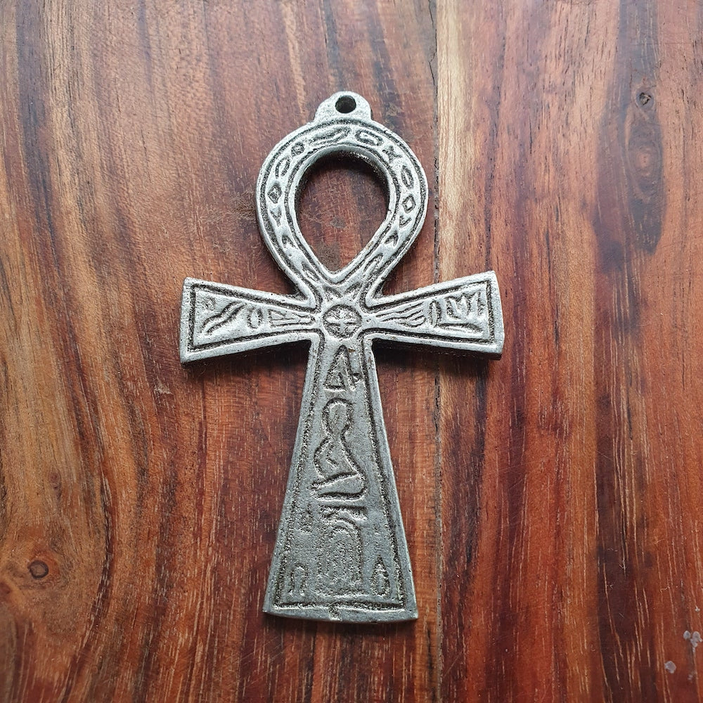 88mm Ankh - Antique Silver