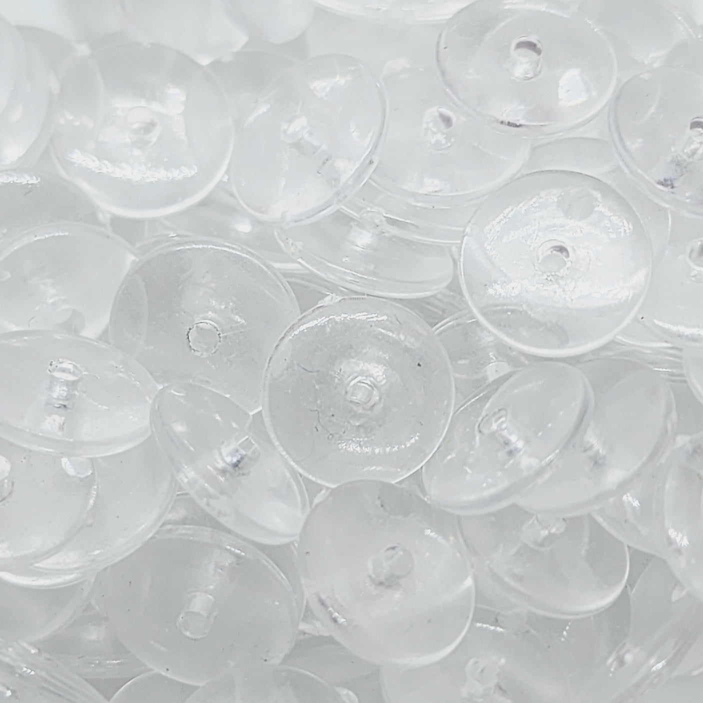 3x10mm Spacer Disc (50) - Transparent Clear - Vintage Lucite Beads