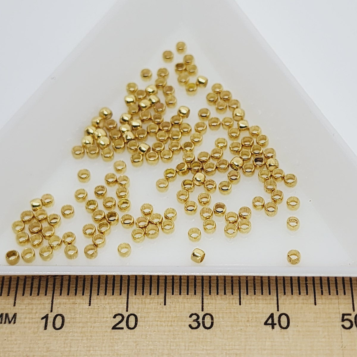2mm Crimps (50) - Gold