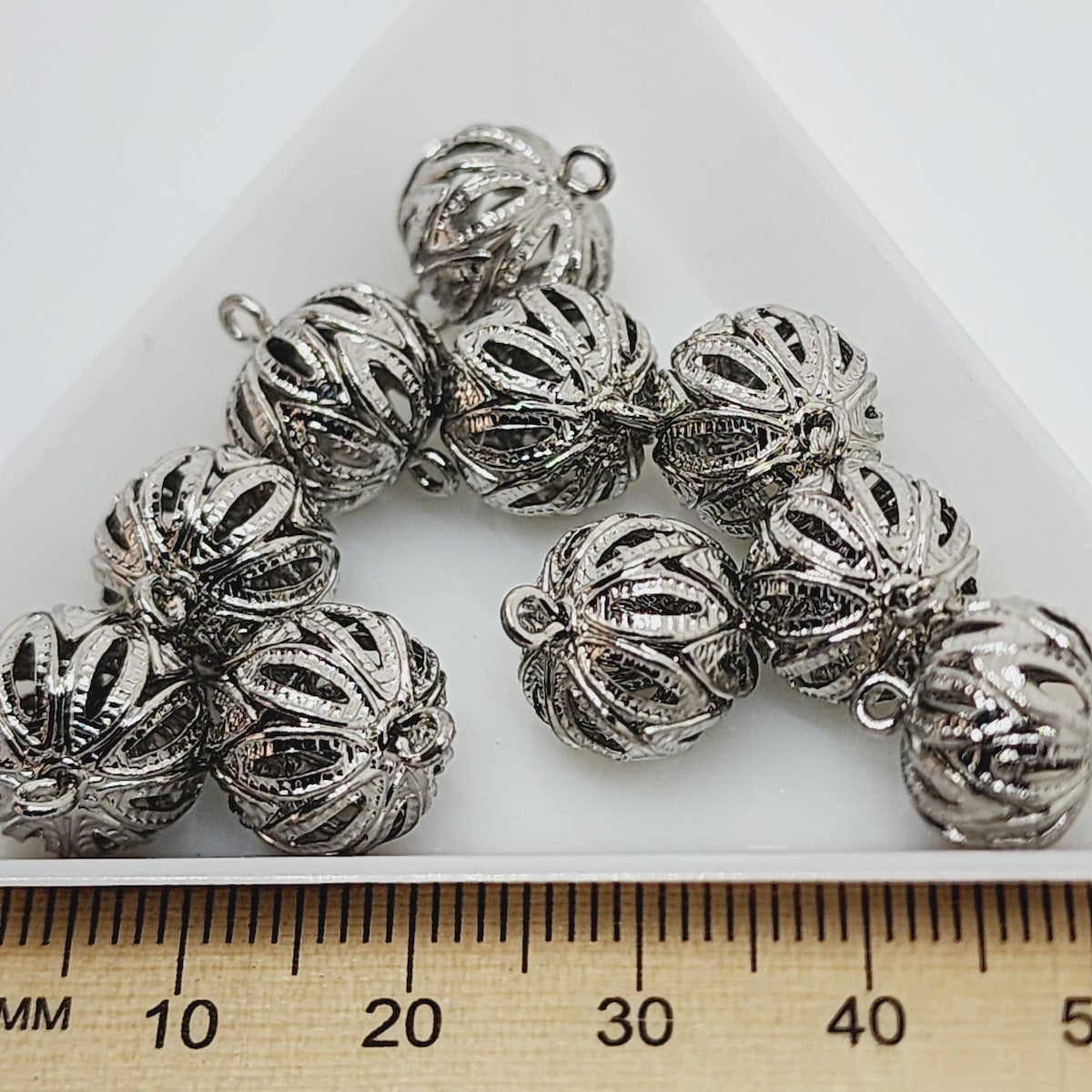 12mm Lacy Connector (10) - Nickel