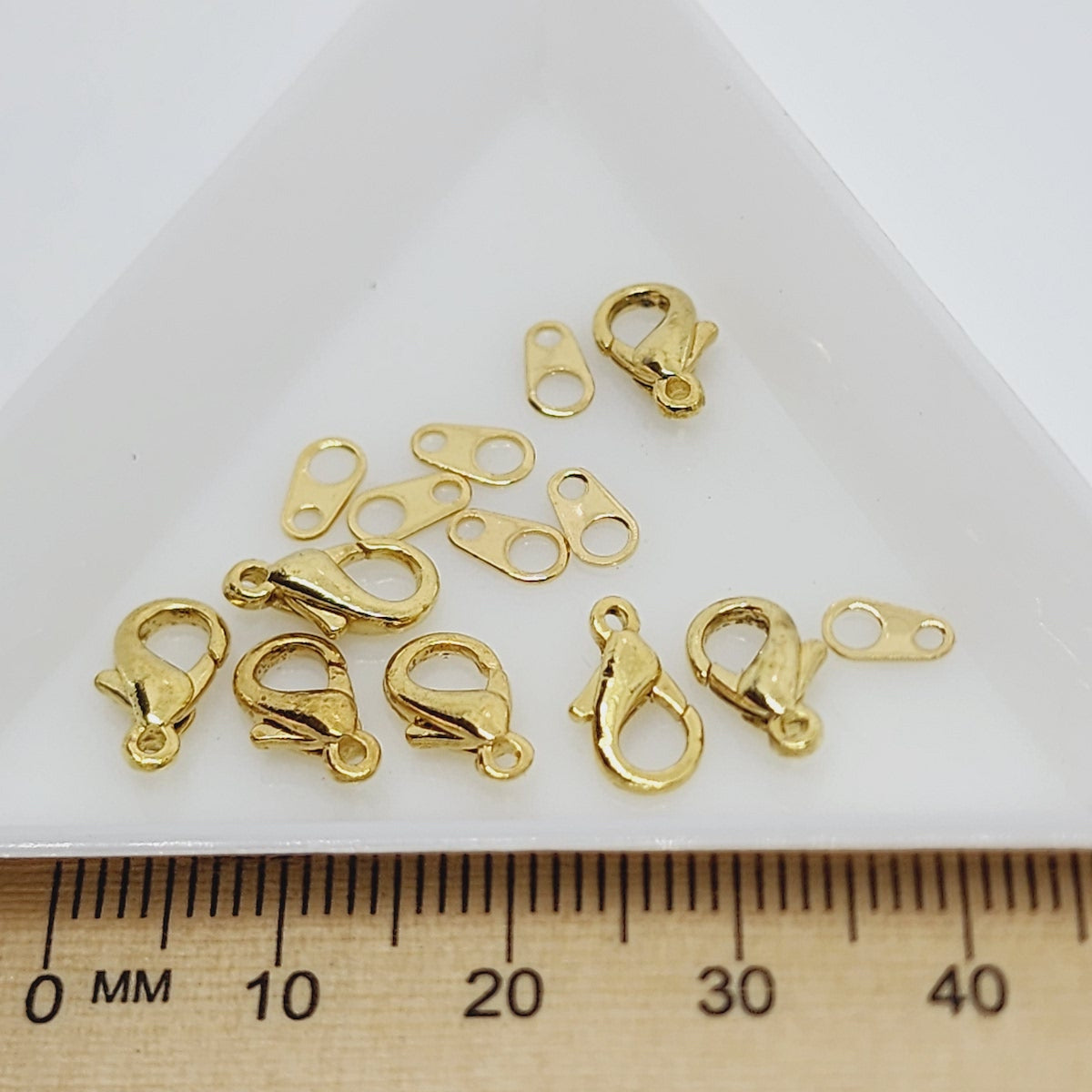 10mm Parrot Clasp & Tags (10) - Gold - Bead Shack