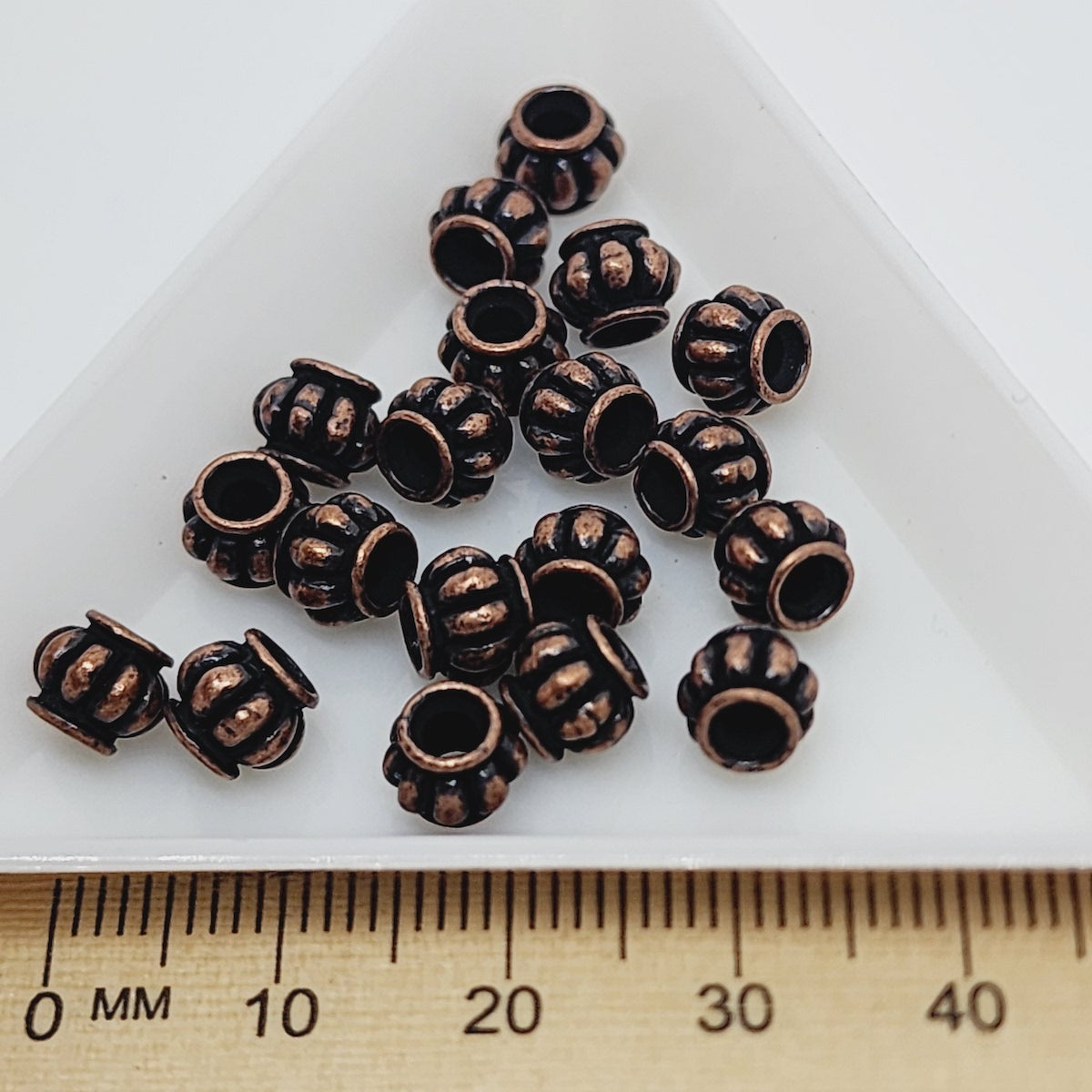 6.5mm Roman Bead - Ancient Brass (20)