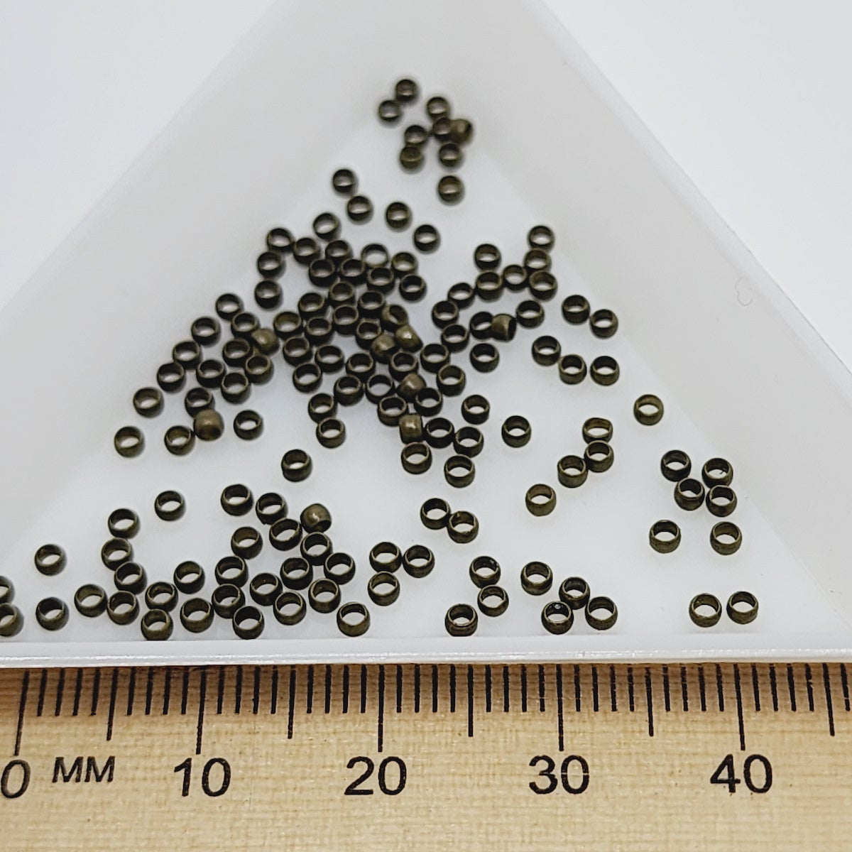 2x1mm Crimps (50) - Ancient Gold