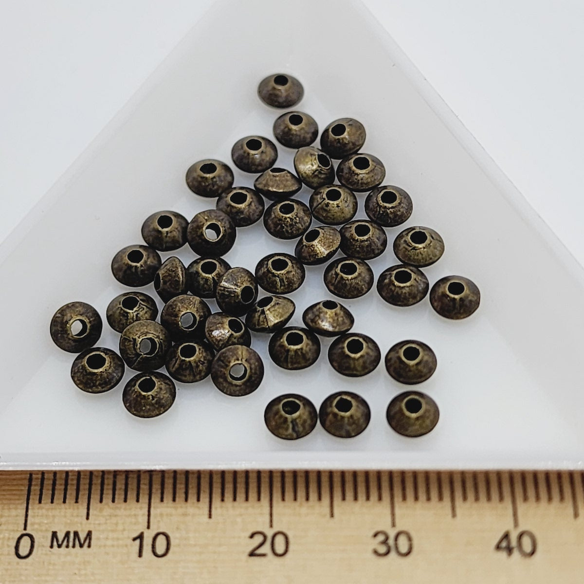3x5mm UFO Bead (100) - Ancient Gold