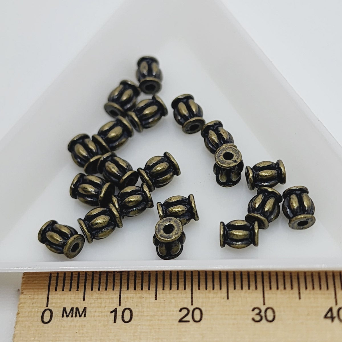 5mm Roman Bead (20) - Ancient Gold