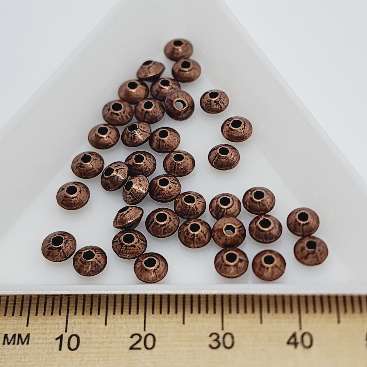 3x5mm UFO Bead (100) - Ancient Brass