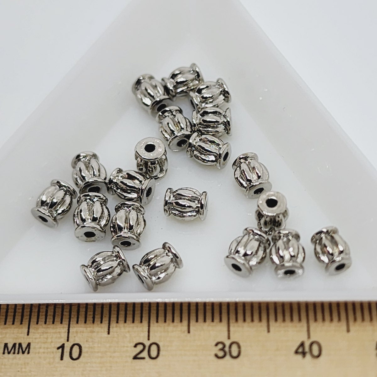 5mm Roman Bead (20) - Platinum