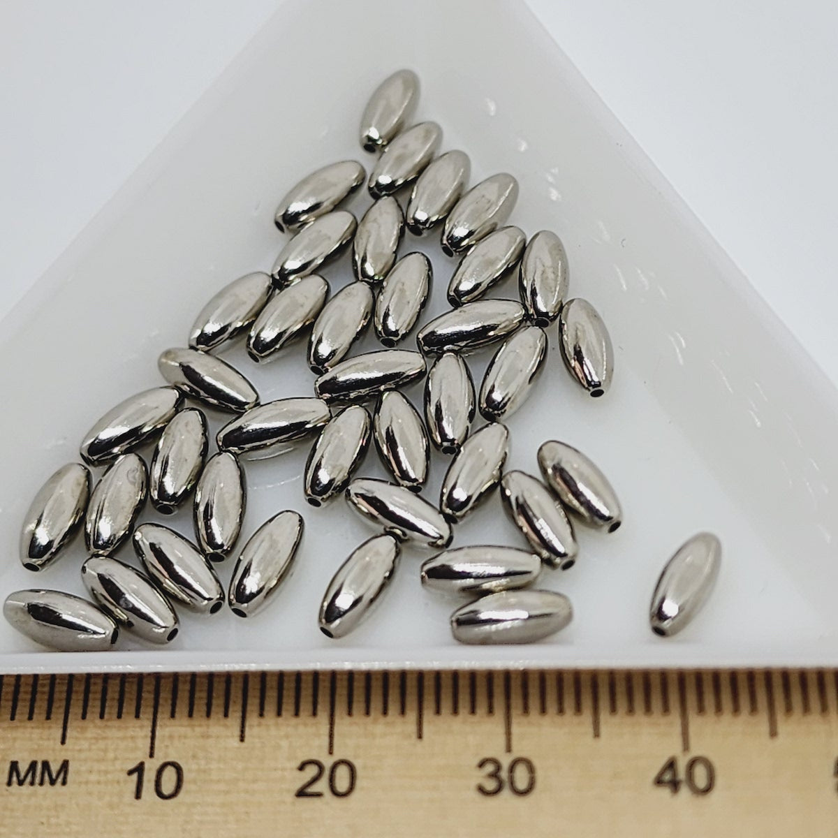 7x3mm Rice Bead (100) - Nickel