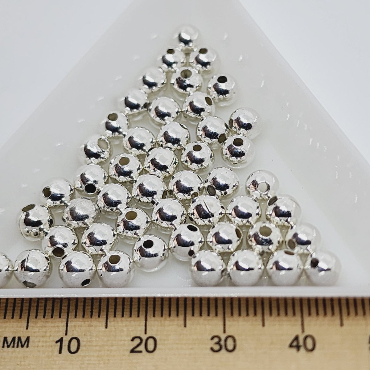 5mm Metal Bead (50) - Silver